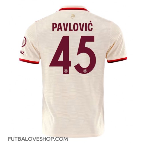 Dres Bayern Munich Aleksandar Pavlovic #45 Tretina 2024-25 Krátky Rukáv